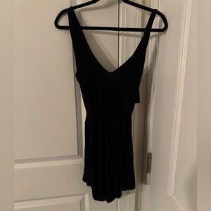 Black backless, Sleeveless Romper